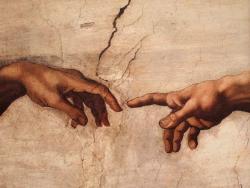 ghostlywatcher:   Michelangelo Buonarroti “The Creation of Adam” (details)(1511)  