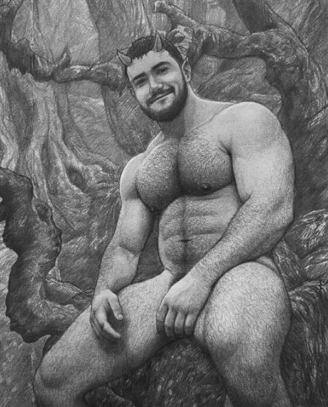alanspazzaliartist:  Bokes Hisan( My opinion: I know this posting will be liked.. Personally i do not. The sketches are very elementary and not refined  and the theme is very  obvious  BUT  I  do like the idea of mixing the Pan “Greek god “