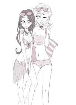 ltomomi:  Welcome to my Tumblr ♥  My favourite Pairing from LoL, Cait &amp; Vi ♥♥ I’ll colour it later :P You once asked if your followers draw as well , at YES they do :D at least, i do :3 http://ikebanakatsu.tumblr.com/  God this is loving