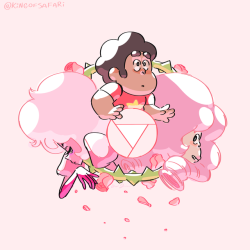 drew-green:I finally got the boyfriend all caught up on Steven Universe and wanted to scribble a Steven/Rose/Pink image because I FINALLY can without spoiling anything for him!