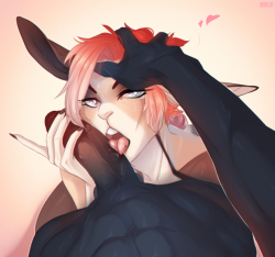 kinkywolftime: dwagontwins:   Mleep - by Bardju    It’s funny because I know a girl who looks EXACTLY like this image….if I could get her to suck my cock…omg I’d put a leash on her real quick haha  ~K. Wolf 🐺  