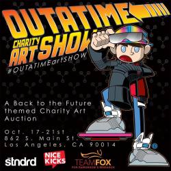 Great Scott! I&rsquo;ll be DJing this heavy charity art show on Saturday at 5pm! Come out and celebrate Back to the Future with me!