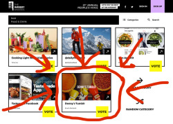 dennys: check it out we hacked our way into the webby’s, vote for us so we can tumblr forever. FOR EVERRRRRRRRR