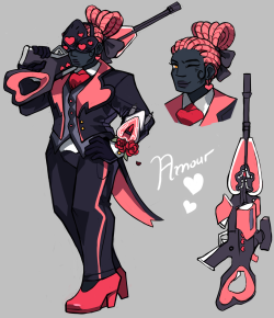 friendlysky:here’s an attempt at a skin design for widowmaker since blizzard doesn’t wanna give her anything ever
