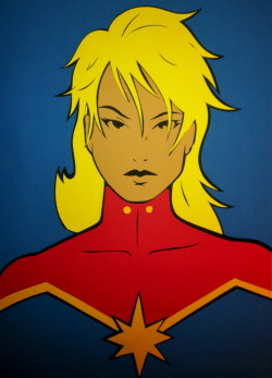 docgold13:  Carol Leads - a whole mess of Carol Danvers cut-outs