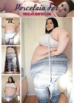 porcelainbbw: This set is all about measuring my overfed vastness. It’s been a long time since I last measured myself, lets see what the years of indulgent pigouts has done to my young body!  http://porcelain.bbwfoxes.com/ http://porcelainbbw.tumblr.com/