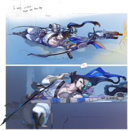 relatablepicturesofhanzo:  maonethedwarf:   @h4yarobi Permission to share granted by the artist  The Sexy Snipers Squad 
