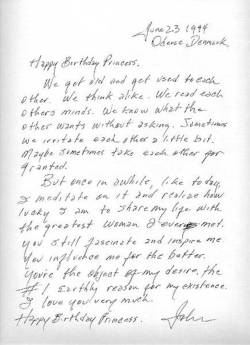 Johnny Cash’s handwritten birthday love letter to his wife June, 1994