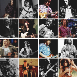   Some of the greatest Classic Rock Guitarists.  Rory Gallagher ; Pete Townshend ; John Fogerty ; Stephen Stills ; Jerry Garcia ; Ritchie Blackmore ; John Lennon ; Bob Weir ; Kurt Cobain ; Lou Reed ; Mick Taylor ; Dennis Wilson ; Elvis Presley ;