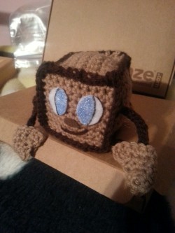 spacecaseycreations:  markiplier ‘s faithful companion, Tiny Box Tim! This little guy was today’s project. I’m really happy with how he came out, just a few minor adjustments to the pattern and he’ll be perfect! Check out the animation he’s