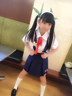 rock10zxa: goboiano: 20-year old JPop star, Nagasawa Marina, cadet of the idol group Houkago Princess, cosplays as Hachikuji Mayoi from the Monogatari Series. 