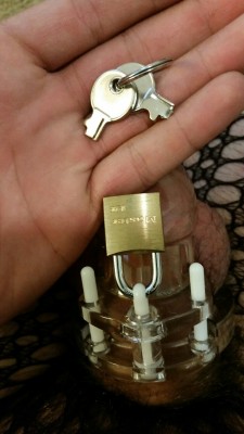 ragst350:  When she gives back your chastity keys like this..   This is how you know you have been caught fucking up&hellip;