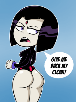 sb99doodles: Have some Raven! Why yes, I would like a slice of purple cake tonight!!XD