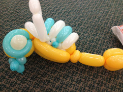 justdunsparcethings:  rnarcobodt:  I commissioned a guy in the artist alley to make a balloon animal of dunsparce and he’d never heard of it. I showed him a simple picture and he created this masterpiece in 10-15 minutes, give or take. I am so happy