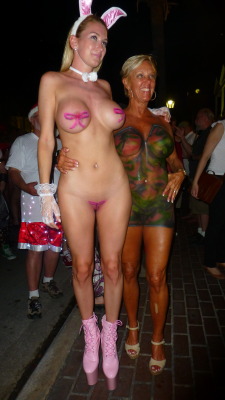 fantasyfest:  paintedfemales:  Fantasy Fest 2013 Painted Females  See thousand of my photos at my Flickr account. http://www.flickr.com/photos/leester/sets Fantasy Fest Key West art breast boobs nude topless exhibitionist female girls women lingerie nippl