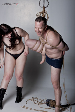 bigfatfuckingbitch: cmereboy:  nls-skull-rock:  heathawk13:  JackPotMatt and Honey  Rigging by Honey  Digital  2014  It’s not all whips and chains, it’s also a lot of laughter and silliness.   Ahhh! My new fave.  @happybdsm ! 