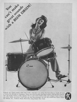 Sonor drums ad, 1965