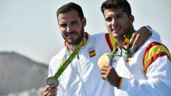 justkarliekloss:  Two new medals for Spain! Gold for Saúl Craviotto and Cristian Toro in Canoe sprint-Men’s k2 200m, and silver for Orlando Ortega in 110m hurdles! Congratulations!! 