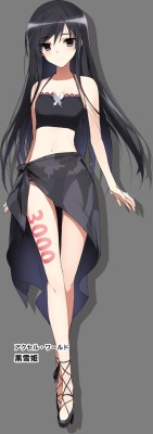 hima accel world kuroyukihime bikini heels see through swimsuits tagme tattoo transparent png | #338825 | yande.re