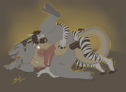 bonksart:  Striped LoverThis was a stream commission for Talash