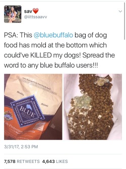 superbiatural:  eee-murr:   weavemama:  PLEASE BE CAREFUL FOR ANYONE WHO USES “BLUEBUFFALO” FOR THEIR DOGS!!  DONT YOU LET THOSE PUPPERS DIE!!!   I actually heard that blue Buffalo is actually very bad for your pets! My sister in law raises dogs