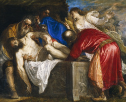 jaded-mandarin:  Titian. The Burial of Christ, 1559. 