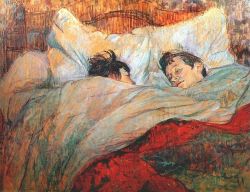 pinmeupagainstthesky:  These, for me, are the two most depressing paintings in western history. They were painted by post-impressionist Henri de Toulouse-Lautrec, a man who, due to inbreeding, was born with a genetic disorder that prevented his legs from