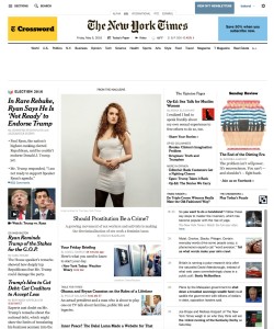 endza-adair:  Should Prostitution Be a Crime?  I was on the NY Times home page, the cover of the magazine, and the very first photo in the story.  I am so nervous and excited!  Please check out the article here!  http://mobile.nytimes.com/2016/05/08/magaz