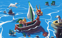 juripe:  Link and Tetra (The legend of Zelda: Wind Waker) http://tehkiah.deviantart.com/ 