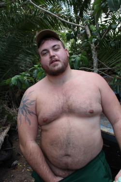 monstercub:  These pics are from my upcoming 5th DVD tentatively titled “Bears will be Bears.” Hector Habib and me(Hunter Scott) shot a super hot scene in a nature park in Miami.  Hector will be in other scenes soon.  Hope you guys enjoy this sneak