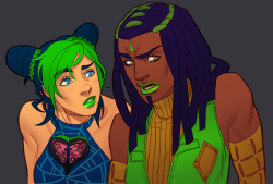 tellamine:  A buncha people asked for Hermes and/or Jolyne so here’s a thing! 