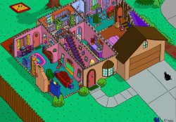 The Simpsons house cutaway.