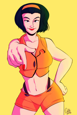 daniewuvsstrawberries:  Here’s a Faye Valentine drawing I did while I was in @magntaa‘s Art Stream. :D 