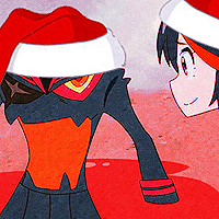 fuckyeahryuketsu:  9 (More) Festive Ryuko and Senketsu Icons     All 200 x 200     Free to use as desired! No credit needed.  ~As requested by Anon   she’s my season~ &lt;3