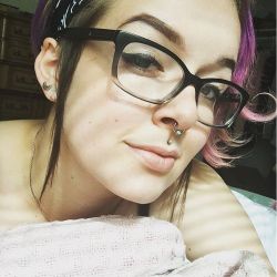girlswithglasses:  m00nbunnyxo:  I found my glasses I’m so happy OMG. But I now also have a really cute pair on the way! #girlswithglasses #altgirls #opal #septum #medusa  m00nbunnyxo, fellow tumblr 