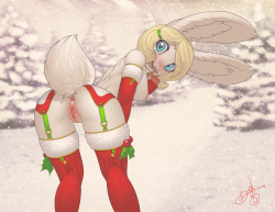 bonksart:  Happy holidays everyone!  This is Phixyl and she got all dolled up for the holidays. There are 2 versions of the main image. one safe for work and one not.  there are also some desktop wall papers.  enjoy