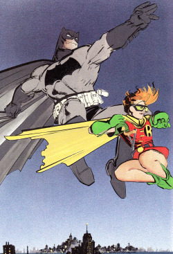 jthenr-comics-vault:  Batman &amp; Robin (Carrie Kelley)From The Dark Knight Returns #3 (1986)“Hunt The Dark Knight”By Frank Miller 