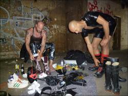 spunkynl:  behind the scene of shoot with me and my pup for Ulli Richter Folsom Berlin 2013 