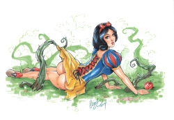hidekee:  Snow White, Ariel, Rapunzel, Belle and Elsa by Elias-Chatzoudis