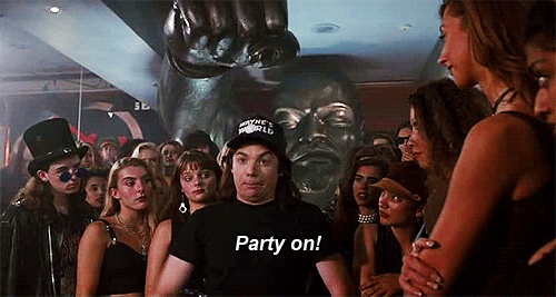 Image result for party on garth gif