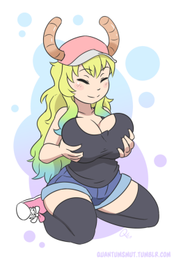 inkstash: quantumsmut:  I’ve been watching the new Dragon Maid anime series and how could I not fall for the lovely, busty Lucoa! I had fun making some variants and there are definitely more to come!  Daytime reblog from my new tumblr!  &lt;3 &lt;3