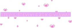 stevivi:  Hi guys, guess what?? I’m almost to 20k! To celebrate and say thank you, I’ll be doing my very first giveaway!   First place prize will include two pairs of panties worn by me for 24 hours each, three polaroid nudes signed and kissed by