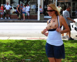 public-flashing-babes:  Out for a walk