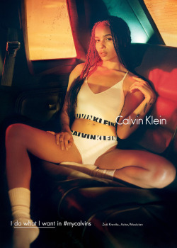 celebritiesofcolor:  Zoe Kravitz for Calvin Klein 