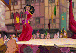 simonbaz: Disney AU: During a dance performance, Esmeralda is intrigued by a young woman in the audience - who’s actually the sultan’s daughter in disguise. Esmeralda vows to win the heart of the princess. (more gay disney)
