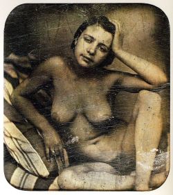 historicaerotica:  Daguerreotype of French prostitute, c.1855                         