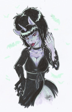 @howcurioustobehere ‘s OC dressed up as Elvira!  