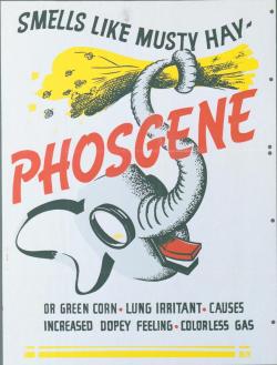 slatevault:  Four WWII-era instructional posters, meant to teach soldiers how to identify chemical weapons: http://slate.me/18ofSQ1  Causes increased dopey feeling. More dopey than you normally are, you nitwit