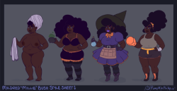 pumpkinpinup:I did a character sheet of my witch, Millie! :3c She is a cute!