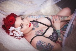 cortneymaylee:Mood .. Goodnight world . Photo by @keelyweisphotography , Lingerie from @figleavesofficial , Flower by @niccococreations 😘 #cortneymaylee #redhead #pinupart #pinupgirl #pinuphair #makeupartist #pinupmodel #asseenincolumbus #ohiomodel